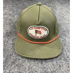 Good Good Country Club Hat Snapback Golf Olive Green Orange Flex Brim